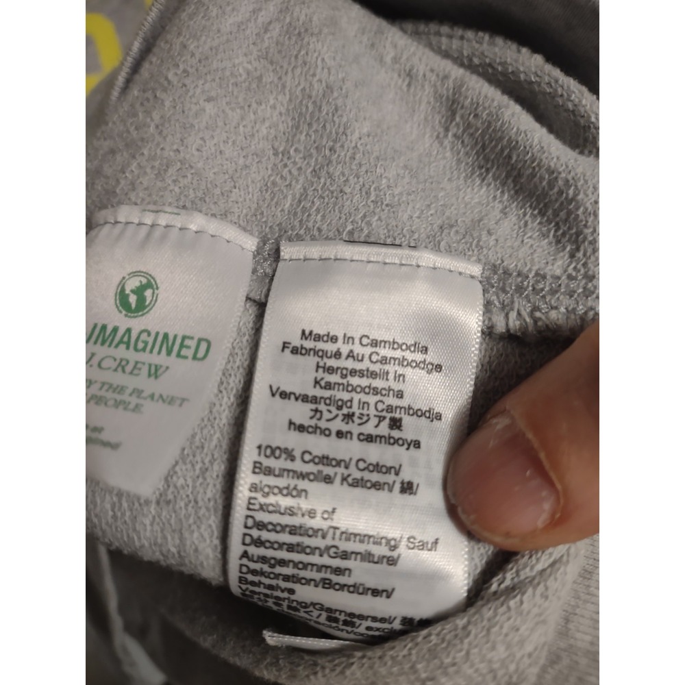 J. Crew Namaste Lightweight Sweatshirt‎ Medium Casual Preppy Yoga Oversized - Picture 4 of 7